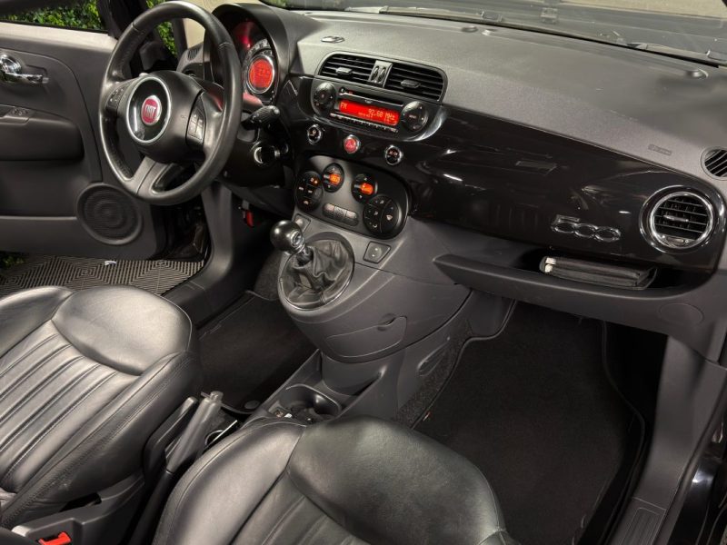 FIAT 500 II LOUNGE 1.2 69 Cv 1ERE MAIN 33 200 Kms INTERIEUR CUIR TOIT PANO CritAir1 - GARANTIE 1 AN