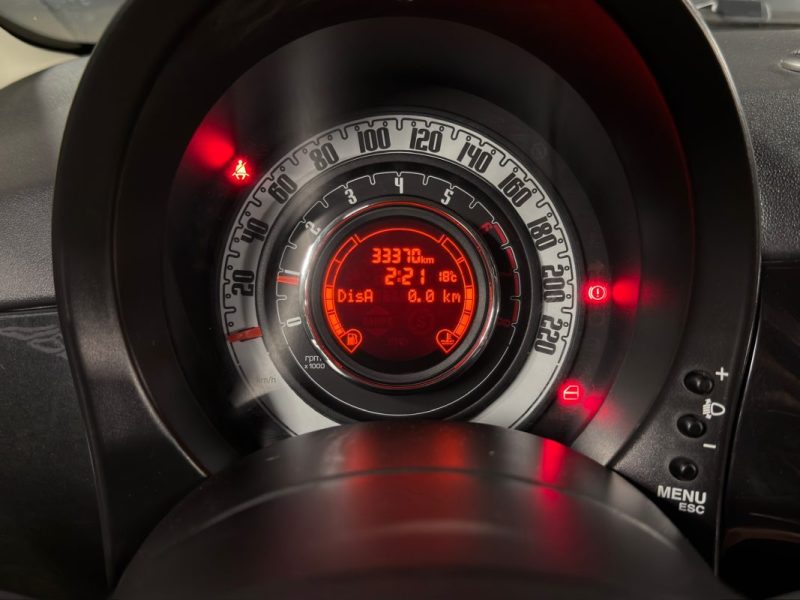 FIAT 500 II LOUNGE 1.2 69 Cv 1ERE MAIN 33 200 Kms INTERIEUR CUIR TOIT PANO CritAir1 - GARANTIE 1 AN