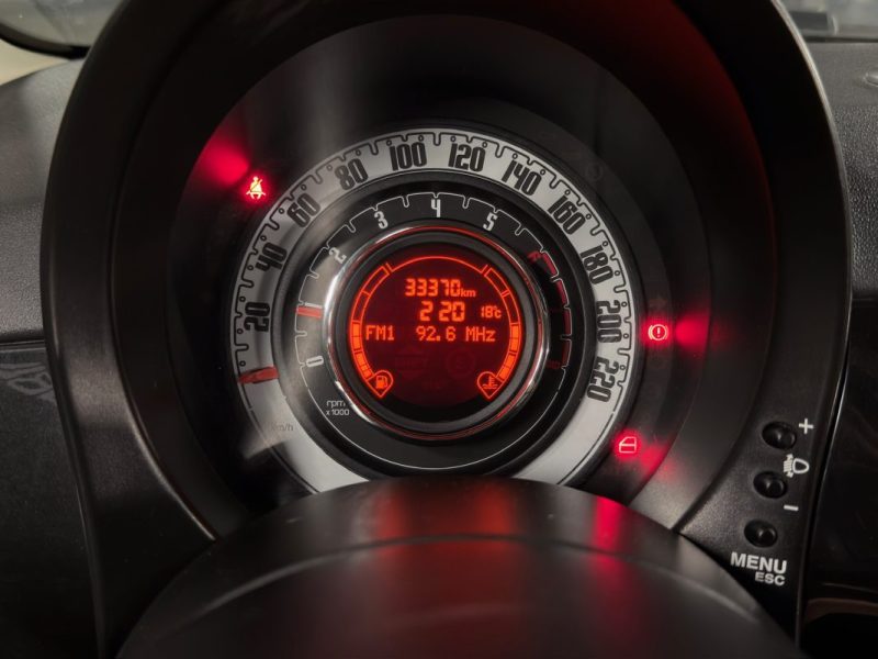 FIAT 500 II LOUNGE 1.2 69 Cv 1ERE MAIN 33 200 Kms INTERIEUR CUIR TOIT PANO CritAir1 - GARANTIE 1 AN