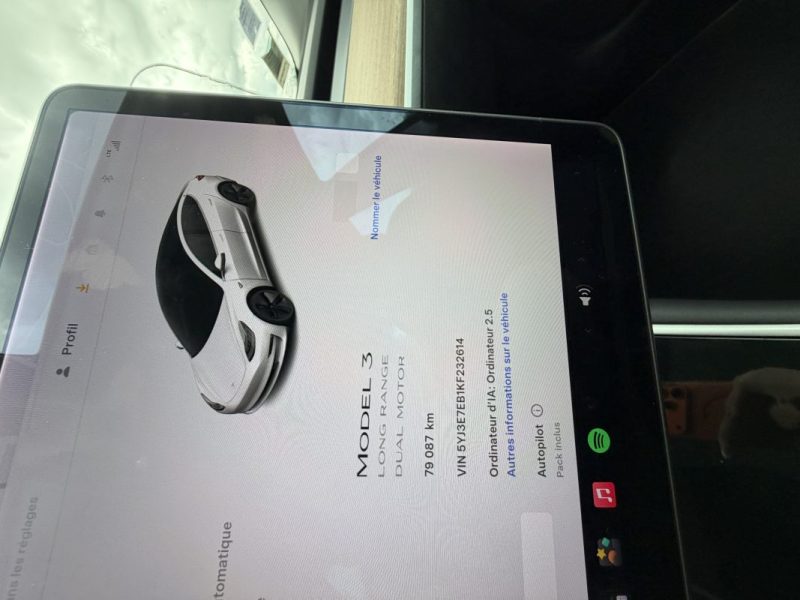 TESLA MODEL 3 DUAL MOTOR AWD GRANDE AUTONOMIE 2019