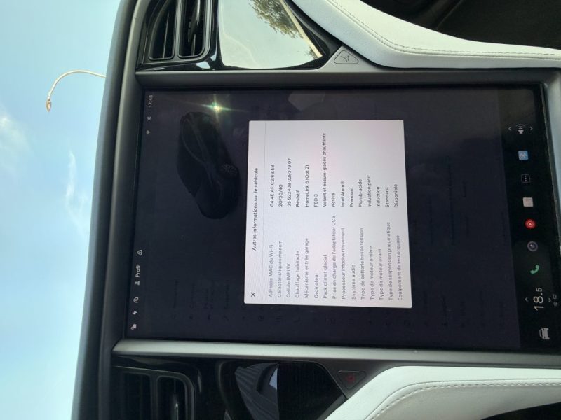 TESLA MODEL X 100D DUAL MOTOR 2018 6 PLACES INTERIEUR BLANC