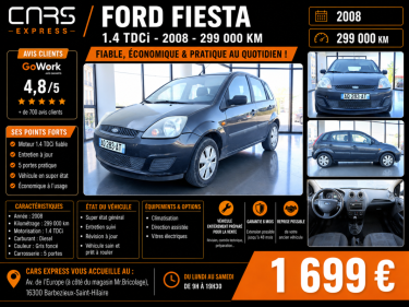 FORD FIESTA 1400 TDCI FUN 5PORTES GARANTIE 6MOIS