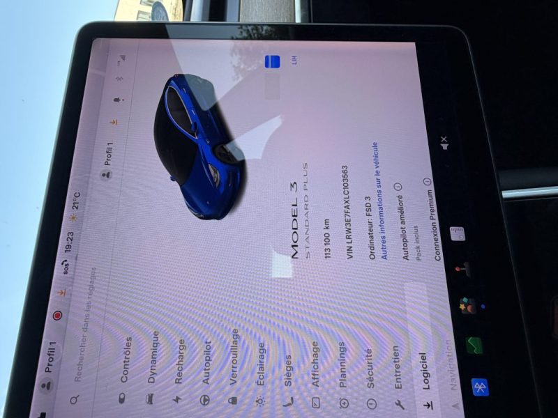 TESLA MODEL 3 STANDARD PLUS RWD 2020 batterie LFP