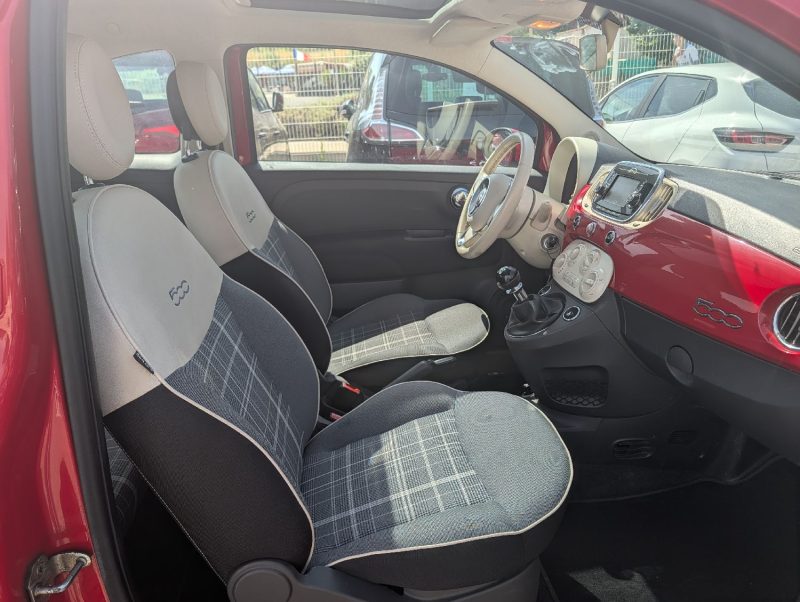 FIAT 500 SERIE 4  0.9 TWIN AIR 85CH LOUNGE TOIT PANORAMIQUE GARANTIE 12 MOIS