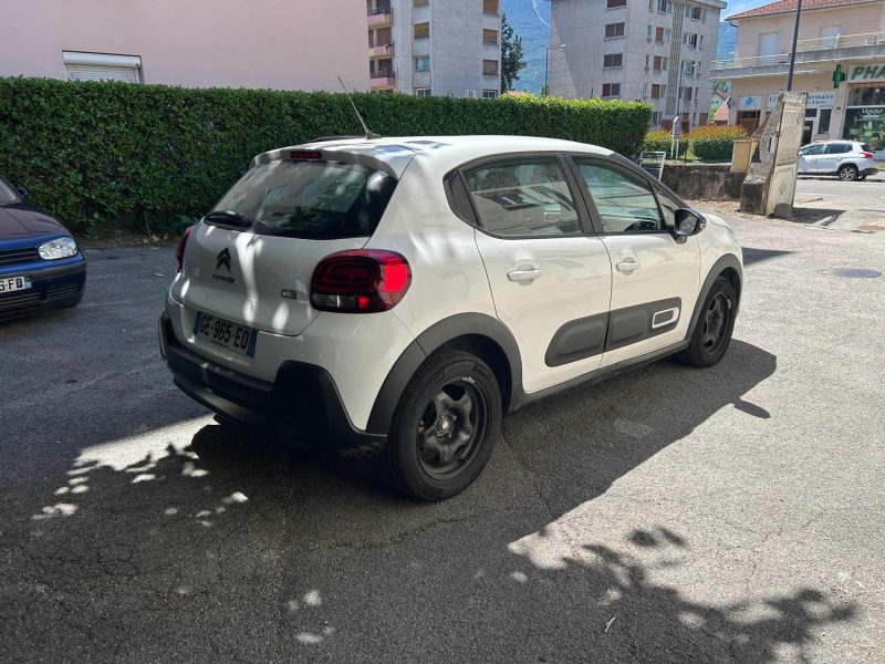 CITROEN C3 2 PLACES 1.5 BLUE HDI 100 FEEL 01/2022 PRIX HT : 6658 € PRIX TTC : 7990 €