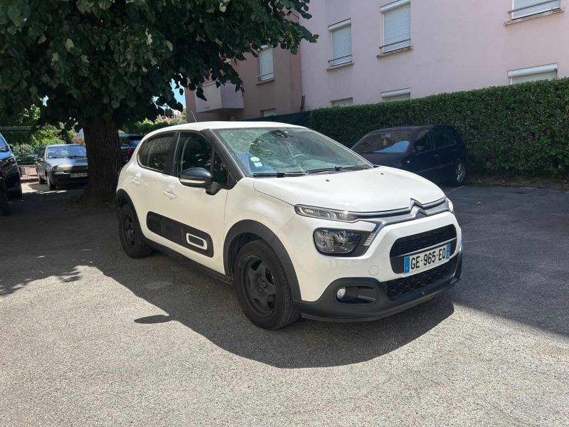 CITROEN C3 2 PLACES 1.5 BLUE HDI 100 FEEL 01/2022 PRIX HT : 6658 € PRIX TTC : 7990 €