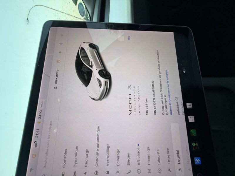 TESLA MODEL 3 DUAL MOTOR AWD GRANDE AUTONOMIE 2021