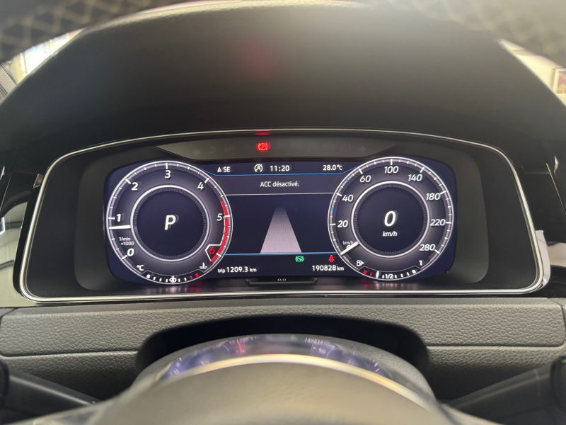 VOLKSWAGEN GOLF VII GARANTIE 12M 2.0 TDI 184ch GTD DSG7 FULL ACC VIRTUAL COCKPIT TOIT OUVRANT CUIR 