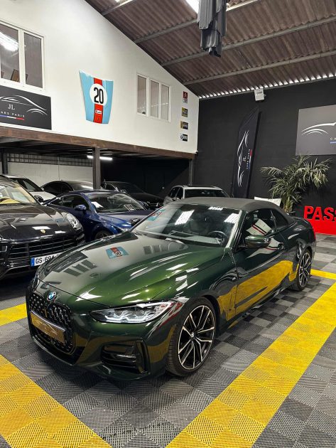 MAGNIFIQUE BMW SÉRIE 4 20d CABRIOLET PACK M MILD HYBRID 190 CH (1ER MAIN, FULL SUIVI D’ENTRETIEN)