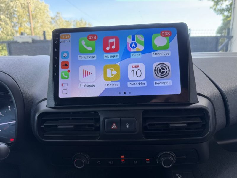PEUGEOT PARTNER 1.6 BLUE HDI 100 1000KG CAR PLAY CAMÉRA 3 PLACES  2019