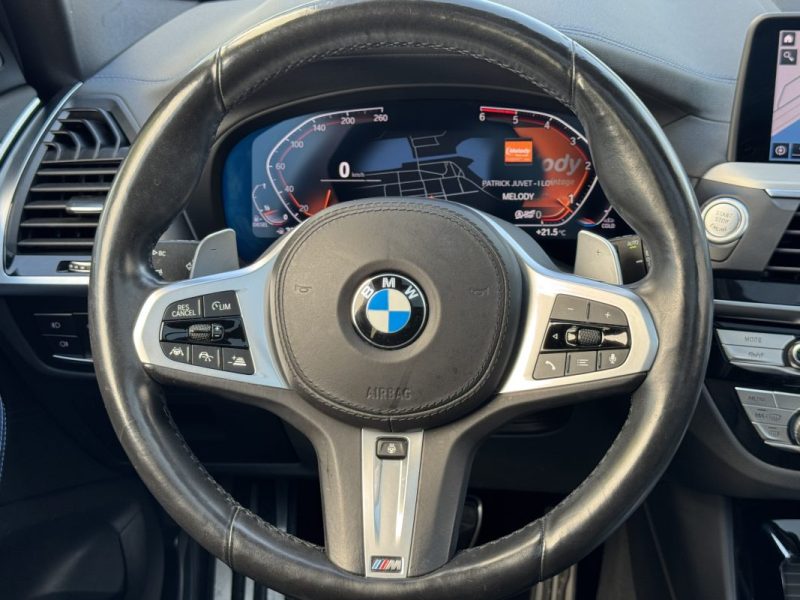 B.M.W. X3 XDRIVE 20D 190 CV M SPORT / TOIT OUVRANT  / HUD /GARANTIE 6 MOIS   2021