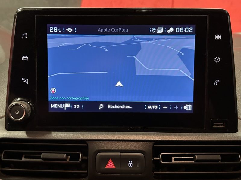 PEUGEOT PARTNER STANDARD 1.5 BLUE HDI 100CV ASPHALT 3 places 1000KG - 1ère Main - TVA récupérable -