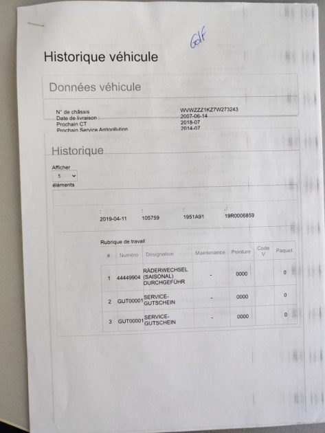 VOLKSWAGEN GOLF 5 1.9 TDi 105CH CONFORT 5P BVM5