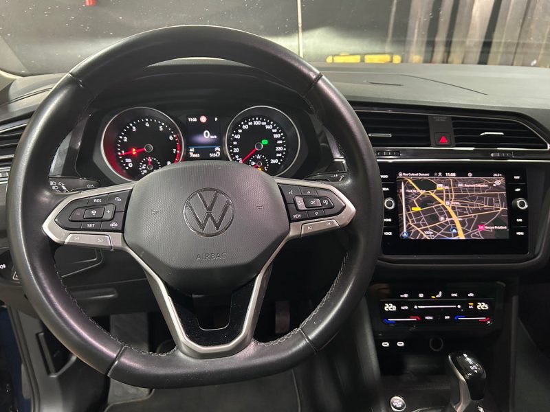 VOLKSWAGEN TIGUAN II 1.5 TSI 150 EVO DSG 11/2021 PRIX HT : 16658 € PRIX TTC : 19990€