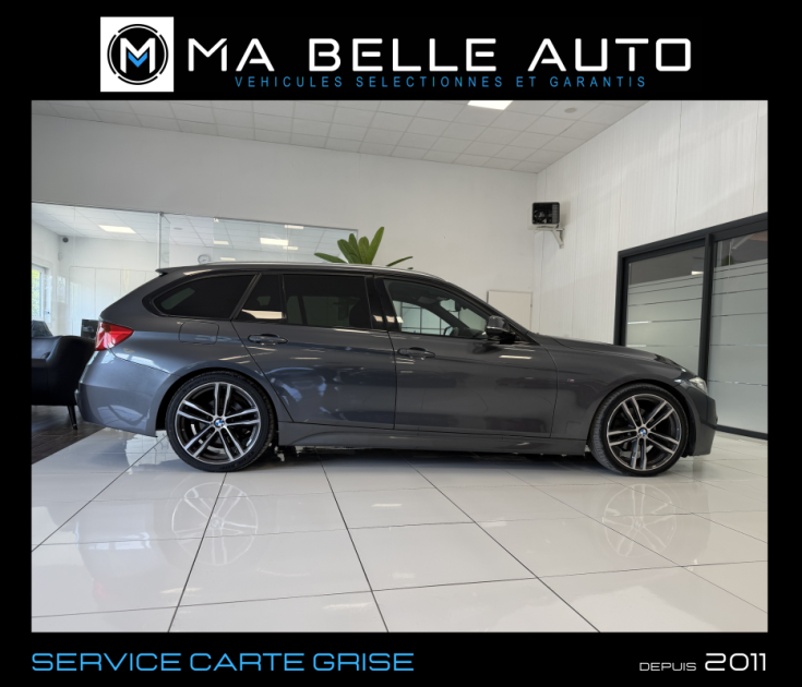 BMW SÉRIE 3 TOURING 320D 184 M SPORT – XÉNON – CUIR – GPS - 214 euros mensuel