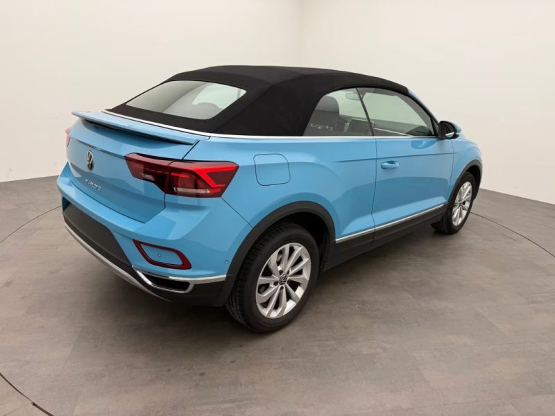 VOLKSWAGEN T-ROC CABRIOLET 1.5 TSI STYLE – CAPOTE ÉLECTRIQUE – DISCOVER MEDIA – COCKPIT PRO – FILET ANTI-REMOUS 2023