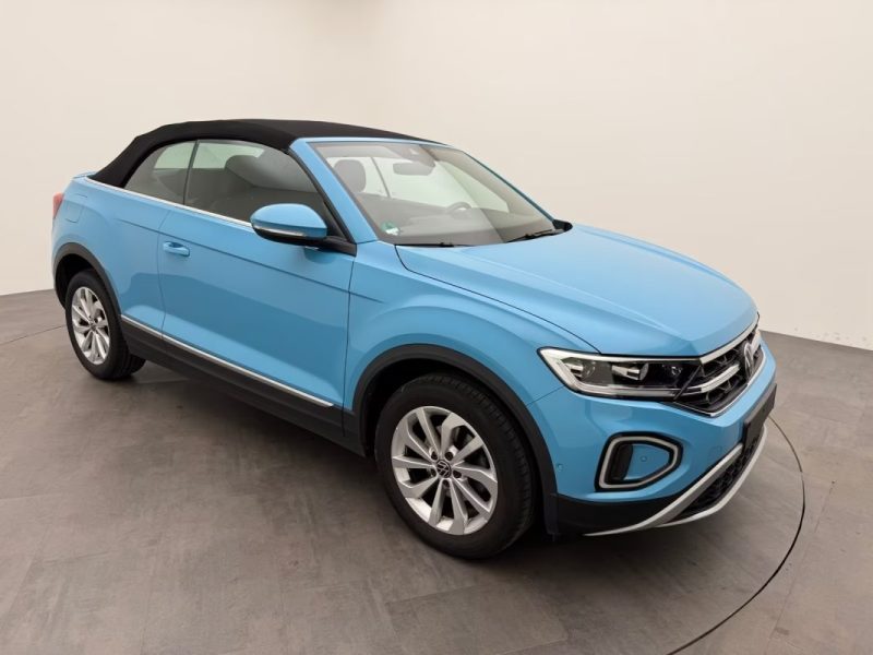 VOLKSWAGEN T-ROC CABRIOLET 1.5 TSI STYLE – CAPOTE ÉLECTRIQUE – DISCOVER MEDIA – COCKPIT PRO – FILET ANTI-REMOUS 2023