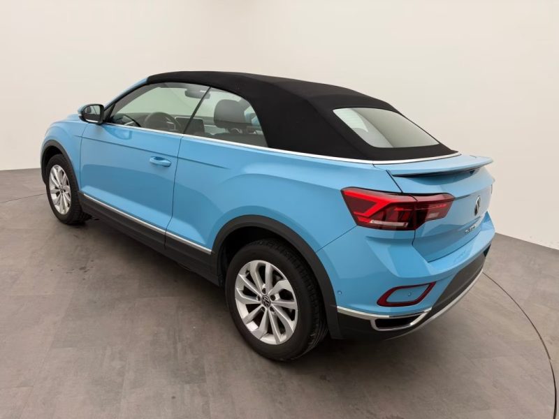 VOLKSWAGEN T-ROC CABRIOLET 1.5 TSI STYLE – CAPOTE ÉLECTRIQUE – DISCOVER MEDIA – COCKPIT PRO – FILET ANTI-REMOUS 2023