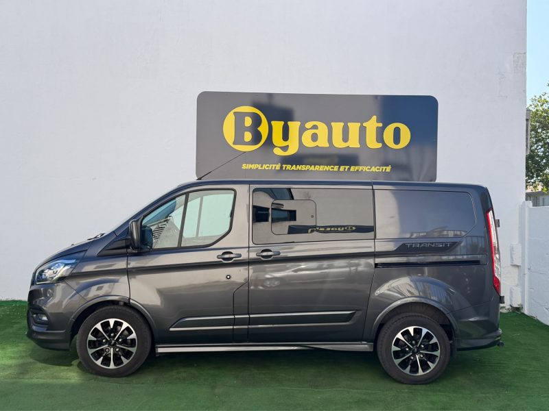 FORD TRANSIT CUSTOM CABINE APPROFONDIE  2.0 ECOBLUE 170 CV BVA  5P LIMITED / ATTELAGE  2022