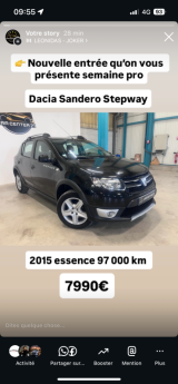 DACIA Sandero  II 0.9 TCE 90ch  Stepway Y 5 Portes