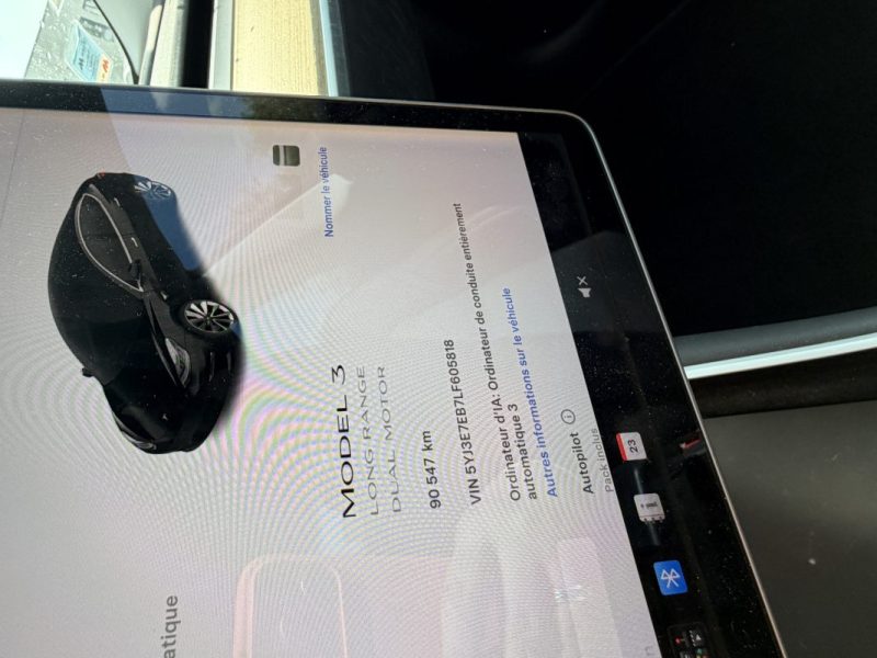 TESLA MODEL 3 DUAL MOTOR AWD GRANDE AUTONOMIE 2019