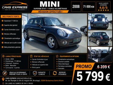 MINI MINI 1.4 90CV 1ER MAIN GARANTIE 6MOIS
