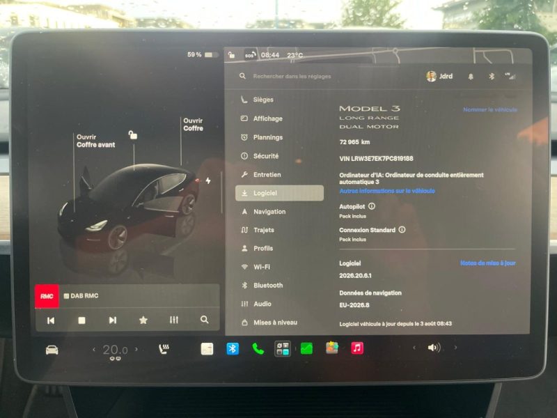 TESLA MODEL 3 DUAL GRANDE AUTONOMIE 