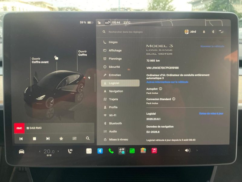 TESLA MODEL 3 DUAL GRANDE AUTONOMIE 