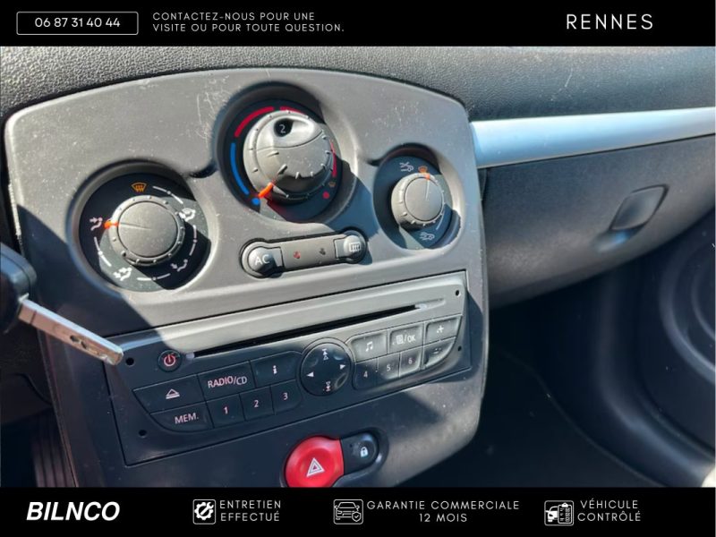 Renault Clio III 1.2 75ch / 2011 / 5 portes / Climatisation/ CARTE GRISE OFFERTE jeunes permis/étudi