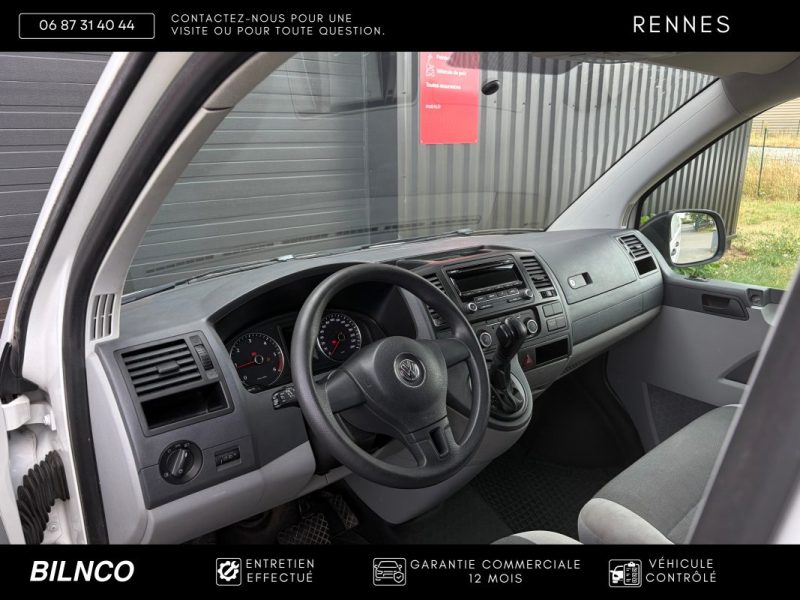 Volkswagen Transporter T5 L2H1 2.0 TDI 140ch DSG7 / Sièges Chauffants / Attelage / Webasto / Radars 