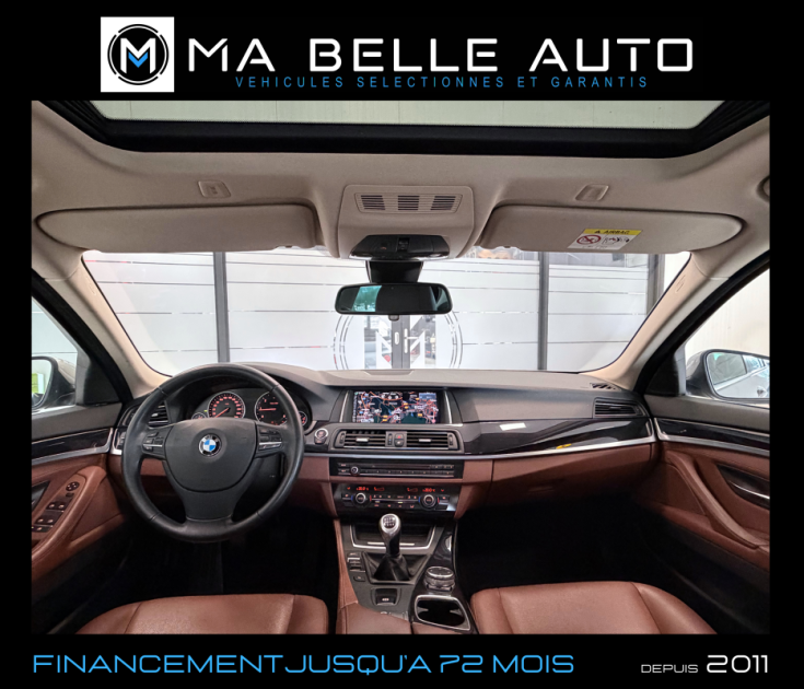 BMW Série 5 520d 190 / Toit ouvrant / Cuir / GPS Pro / Attelage / Garantie 6 mois
