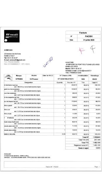CITROEN C4 PICASSO 1.6 HDI 112ch 2011- CT OK - distribution neuve - Garantie 12 mois ou 15000 km