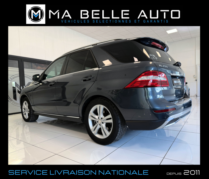 MERCEDES ML 250 BLUETEC 4MATIC 204 CH - AIRMATIC - TOIT PANORAMIQUE - CAMÉRA 360° - CUIR