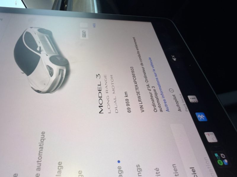 TESLA MODEL 3 DUAL GRANDE AUTONOMIE LONG RANGE  2023 ATTELAGE