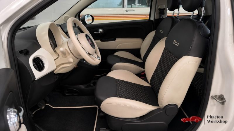 FIAT 500 1.0 HYBRID 70 DOLCEVITA SPIAGGINA – 32 900 KM – CARPLAY – TOIT PANORAMIQUE – BICOLORE
