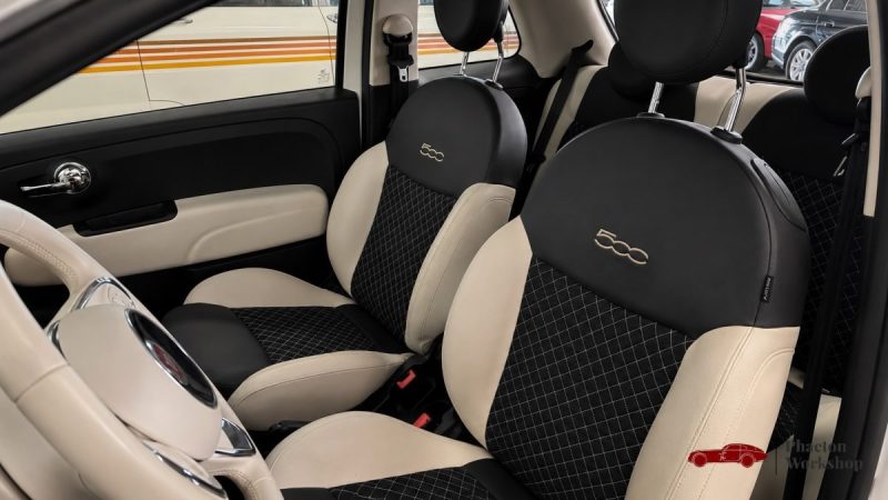 FIAT 500 1.0 HYBRID 70 DOLCEVITA SPIAGGINA – 32 900 KM – CARPLAY – TOIT PANORAMIQUE – BICOLORE