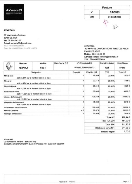 RENAULT CLIO 4 0.9 Tce 90ch 2012 - CT OK - Compresseur de clim neuf - Garantie 12 mois ou 15000km 