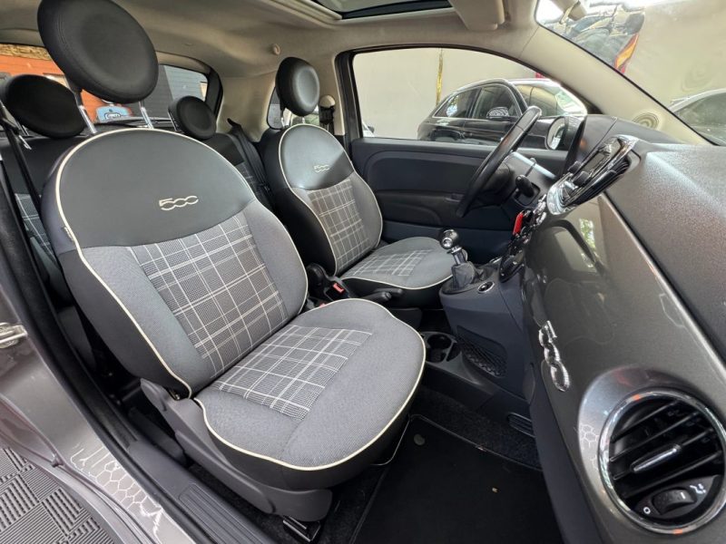 FIAT 500 1.2 69CH LOUNGE TOIT PANORAMIQUE - GARANTIE 12 - 60 MOIS