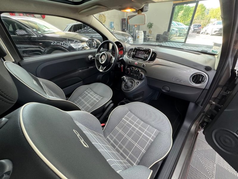 FIAT 500 1.2 69CH LOUNGE TOIT PANORAMIQUE - GARANTIE 12 - 60 MOIS
