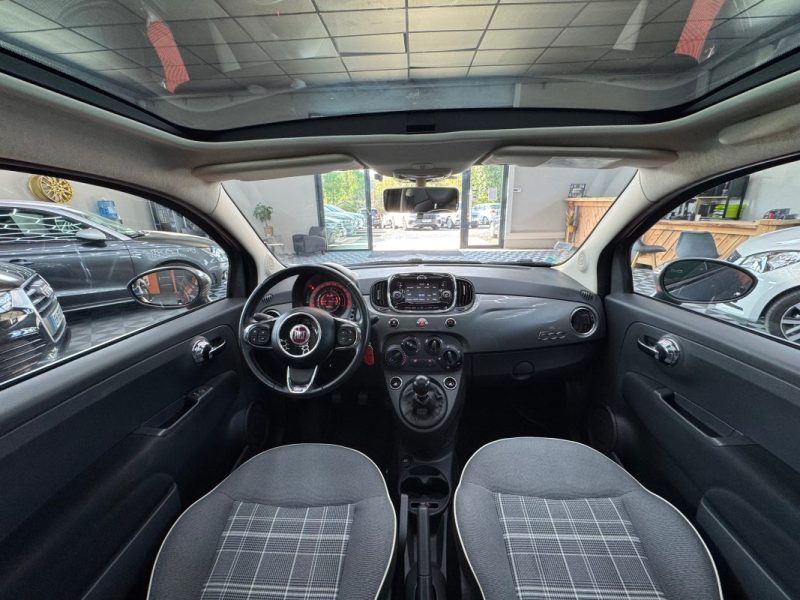 FIAT 500 1.2 69CH LOUNGE TOIT PANORAMIQUE - GARANTIE 12 - 60 MOIS