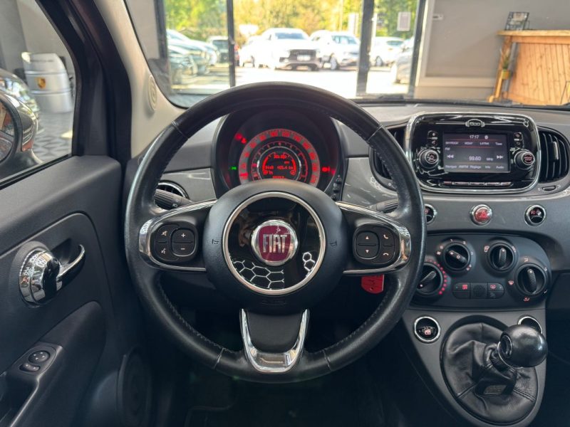 FIAT 500 1.2 69CH LOUNGE TOIT PANORAMIQUE - GARANTIE 12 - 60 MOIS