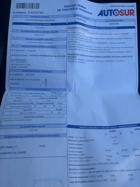 DANS L'ETAT PEUGEOT 308 1.6 VTI PREMIUM 2009