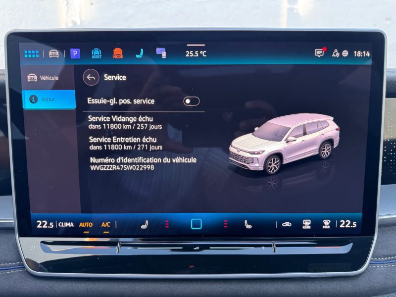 VOLKSWAGEN TAYRON 1.5 ETSI 150 CH R-LINE EXCLUSIVE DSG7 7PLACES PPF GARANTIE 36 MOIS CONSTRUCTEUR 
