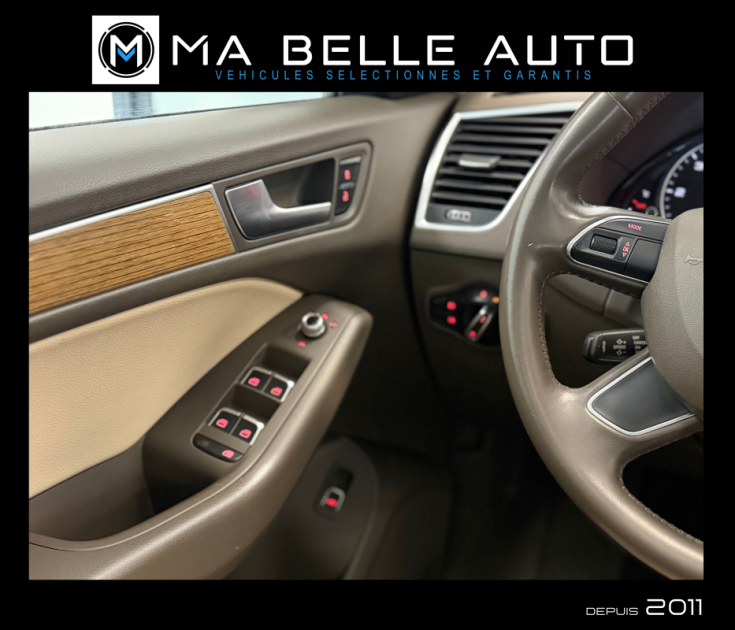 AUDI Q5 2.0 TDI 190 QUATTRO AMBITION LUXE S-Tronic 7 / toit pano. sièges ventilés gps camera cuir