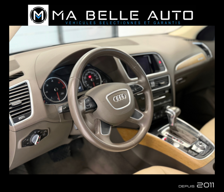 AUDI Q5 2.0 TDI 190 QUATTRO AMBITION LUXE S-Tronic 7 / toit pano. sièges ventilés gps camera cuir