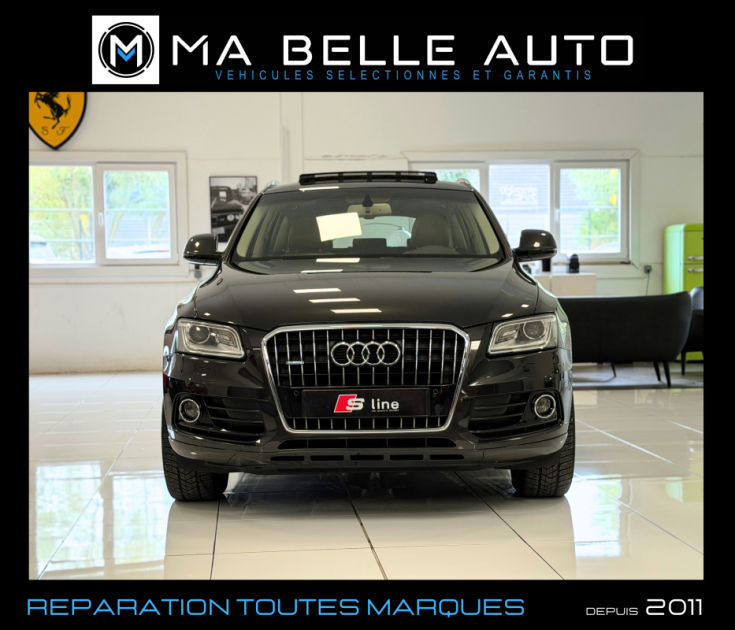 AUDI Q5 2.0 TDI 190 QUATTRO AMBITION LUXE S-Tronic 7 / toit pano. sièges ventilés gps camera cuir