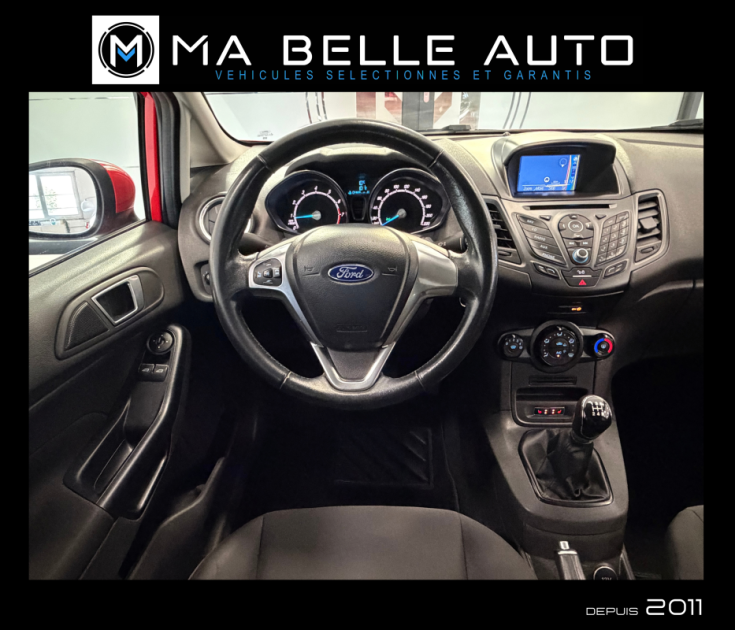 FORD FIESTA 1.25 DURATEC 82 FUN – GPS – BLUETOOTH – SIÈGES CHAUFFANTS - RADAR - 88 euros mensuel 