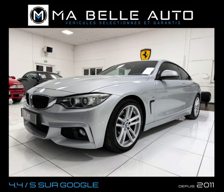 BMW SERIE 4 430D COUPE 258 M SPORT / carnet complet / parfait état / GPS PRO CAMERA ATTELAGE HUD 