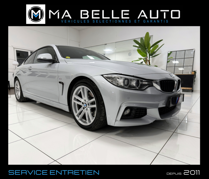 BMW SERIE 4 430D COUPE 258 M SPORT / carnet complet / parfait état / GPS PRO CAMERA ATTELAGE HUD 