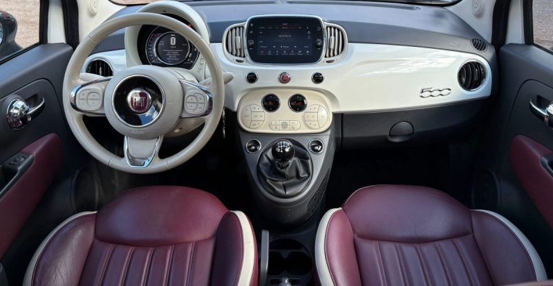 FIAT 500 0.9 86CH LOUNGE 2008 TOIT PANORAMIQUE INTERIEUR FULL CUIR 